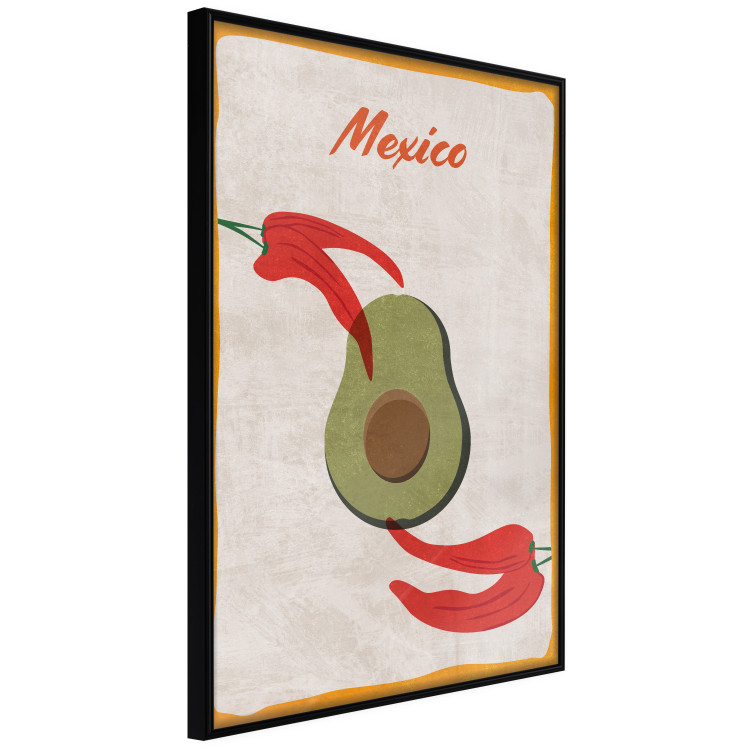 Wall Poster Mexican Delicacies - red pepper and avocado in a light composition 131951 additionalImage 2
