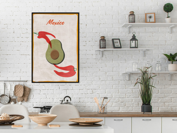 Wall Poster Mexican Delicacies - red pepper and avocado in a light composition 131951 additionalImage 10