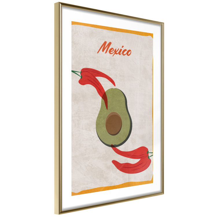 Wall Poster Mexican Delicacies - red pepper and avocado in a light composition 131951 additionalImage 5