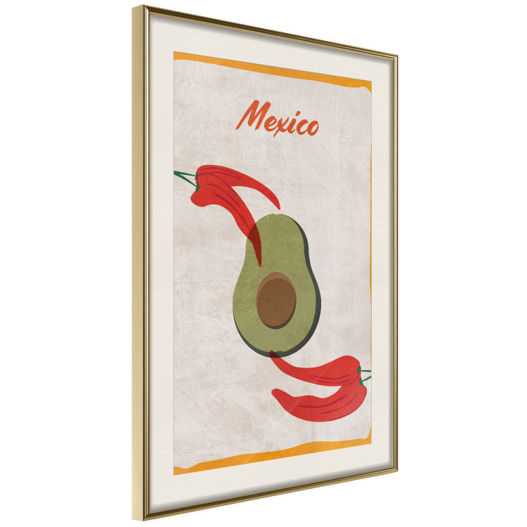 Wall Poster Mexican Delicacies - red pepper and avocado in a light composition 131951 additionalImage 12
