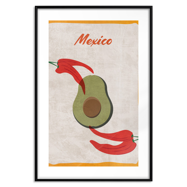 Wall Poster Mexican Delicacies - red pepper and avocado in a light composition 131951 additionalImage 15