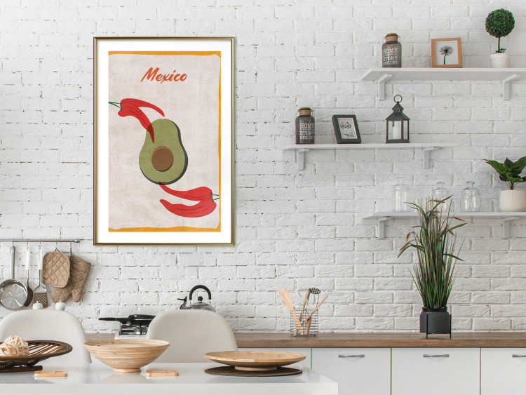 Wall Poster Mexican Delicacies - red pepper and avocado in a light composition 131951 additionalImage 13