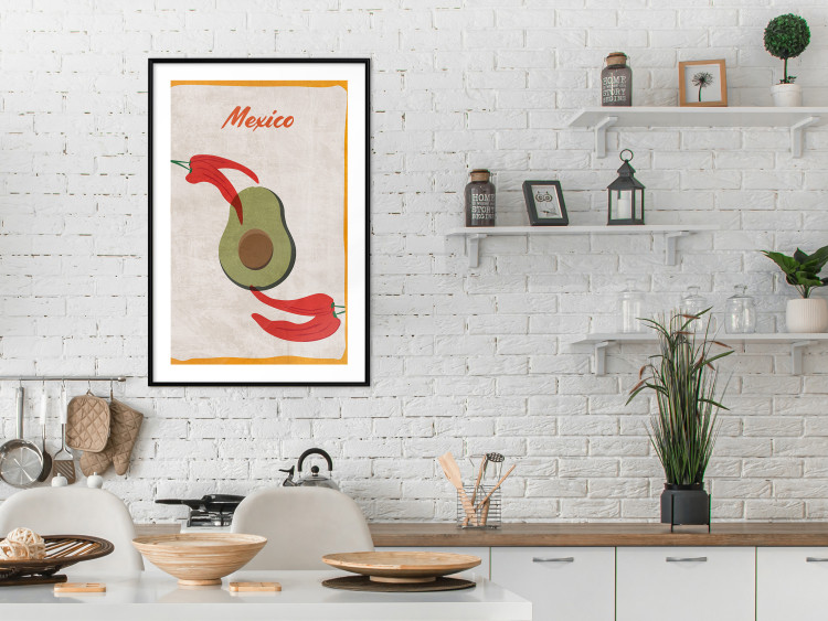 Wall Poster Mexican Delicacies - red pepper and avocado in a light composition 131951 additionalImage 18