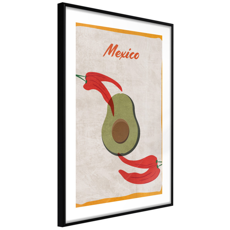 Wall Poster Mexican Delicacies - red pepper and avocado in a light composition 131951 additionalImage 4