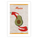 Wall Poster Mexican Delicacies - red pepper and avocado in a light composition 131951 additionalThumb 25