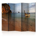 Room Divider Screen Andaman Sea II (5-piece) - landscape of boats and cliffs against the sea 132951