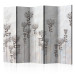 Room Divider Screen Winter Garden (5-piece) - delicate plants in warm tones 133151