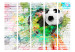 Room Divider Screen Colorful Sport II (5-piece) - sports composition against a brick background 133351 additionalThumb 3