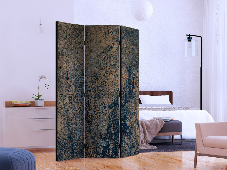 Room Divider Prehistoric Dance (3-piece) - composition with rust texture 133551 additionalImage 2