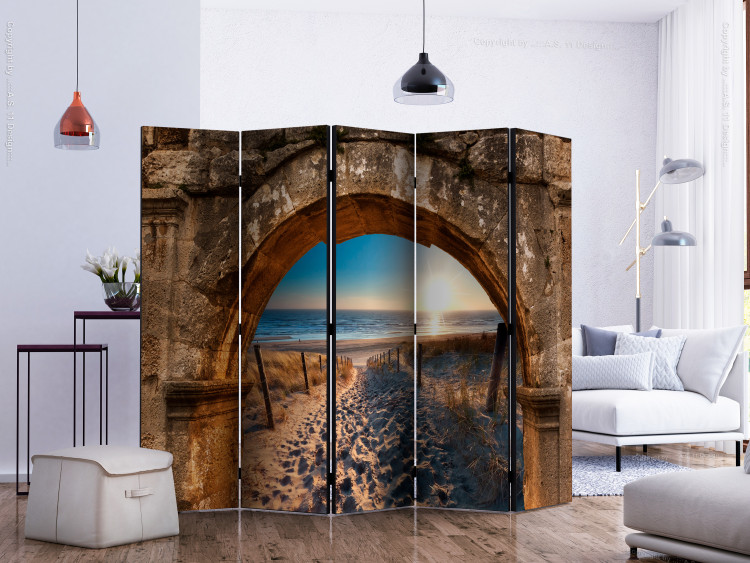 Room Divider Pillars and Forest II - summer view from the window to the beach at sunset 133651 additionalImage 2