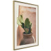 Poster Cactus in a Pot - succulent in a pot against the bright sunlight 134751 additionalThumb 3