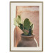 Poster Cactus in a Pot - succulent in a pot against the bright sunlight 134751 additionalThumb 20