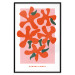 Poster Orange Bouquet - abstract colorful flowers and English texts 135651 additionalThumb 4
