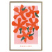 Poster Orange Bouquet - abstract colorful flowers and English texts 135651 additionalThumb 3
