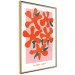 Poster Orange Bouquet - abstract colorful flowers and English texts 135651 additionalThumb 12