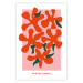 Poster Orange Bouquet - abstract colorful flowers and English texts 135651