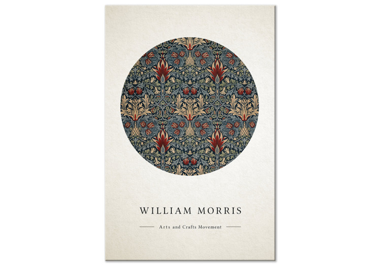 Canvas Print Drawing William Morrisa - abstract ornament with English inscription 135751