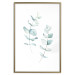 Poster Lightness - a minimalist composition with green leaves on a white background 136051 additionalThumb 7
