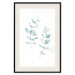 Poster Lightness - a minimalist composition with green leaves on a white background 136051 additionalThumb 9