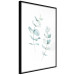 Poster Lightness - a minimalist composition with green leaves on a white background 136051 additionalThumb 2