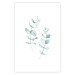 Poster Lightness - a minimalist composition with green leaves on a white background 136051 additionalThumb 11