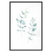 Poster Lightness - a minimalist composition with green leaves on a white background 136051 additionalThumb 10