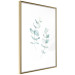 Poster Lightness - a minimalist composition with green leaves on a white background 136051 additionalThumb 25