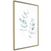 Poster Lightness - a minimalist composition with green leaves on a white background 136051 additionalThumb 27