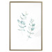 Poster Lightness - a minimalist composition with green leaves on a white background 136051 additionalThumb 10
