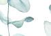 Poster Lightness - a minimalist composition with green leaves on a white background 136051 additionalThumb 5