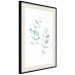 Poster Lightness - a minimalist composition with green leaves on a white background 136051 additionalThumb 24