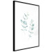 Poster Lightness - a minimalist composition with green leaves on a white background 136051 additionalThumb 26