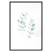 Poster Lightness - a minimalist composition with green leaves on a white background 136051 additionalThumb 6