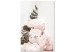 Canvas Art Print Vanilla Peonies (1-piece) Vertical - flowers in shabby chic motif 136451
