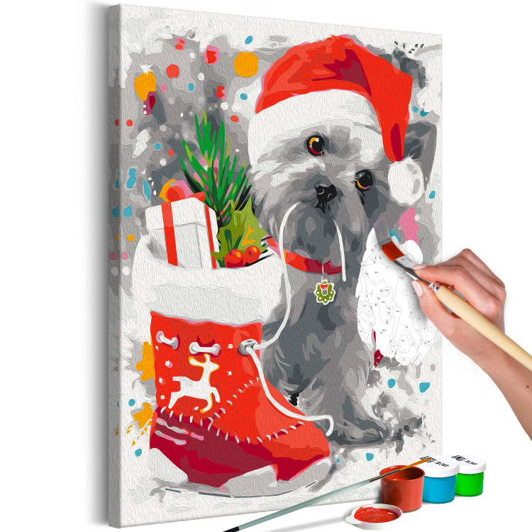 Paint by Number Kit Christmas Puppy 137951 additionalImage 5
