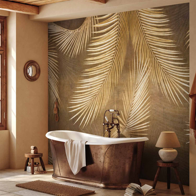 Photo Wallpaper Face of golden Palm - A composition depicting a tropical theme 142251 additionalImage 8