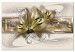 Canvas Print Golden Lilies (1-piece) Wide - elegant abstraction in flowers 143551