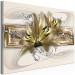 Canvas Print Golden Lilies (1-piece) Wide - elegant abstraction in flowers 143551 additionalThumb 2