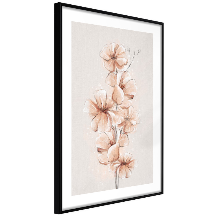 Wall Poster Watercolor Flowers - Delicate Boho Twig in Warm Sepia Colors 144351 additionalImage 10