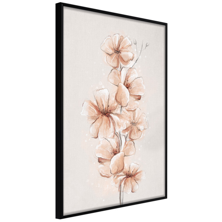 Wall Poster Watercolor Flowers - Delicate Boho Twig in Warm Sepia Colors 144351 additionalImage 4
