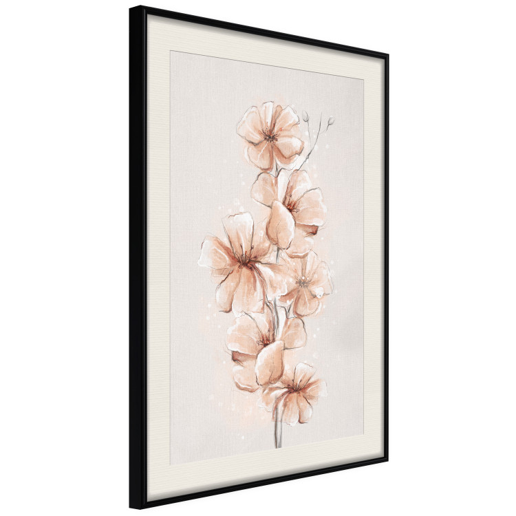 Wall Poster Watercolor Flowers - Delicate Boho Twig in Warm Sepia Colors 144351 additionalImage 8
