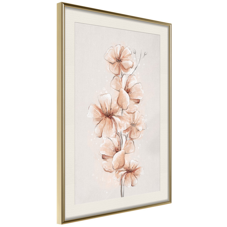 Wall Poster Watercolor Flowers - Delicate Boho Twig in Warm Sepia Colors 144351 additionalImage 11