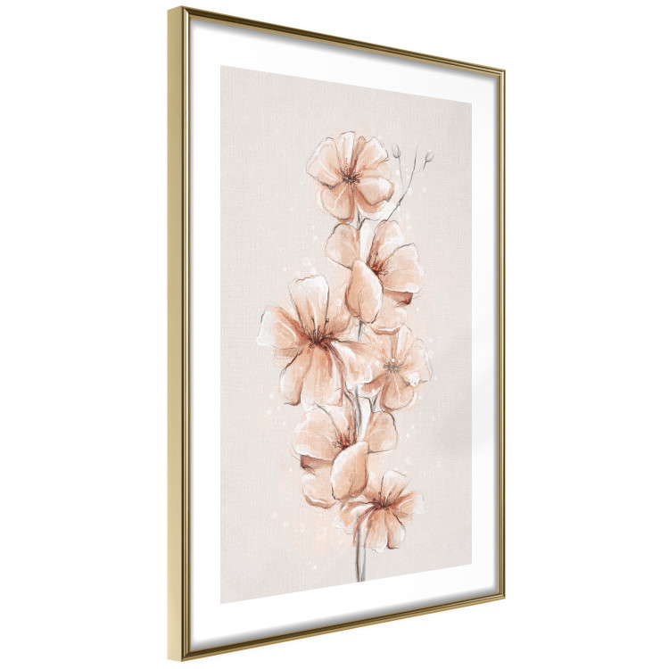 Wall Poster Watercolor Flowers - Delicate Boho Twig in Warm Sepia Colors 144351 additionalImage 7