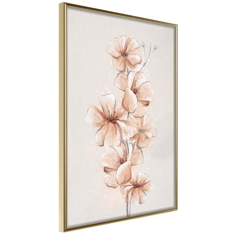 Wall Poster Watercolor Flowers - Delicate Boho Twig in Warm Sepia Colors 144351 additionalImage 6