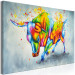 Canvas Print Multicolored Bull (1-piece) - colorful fantasy with an animal motif 144751 additionalThumb 2