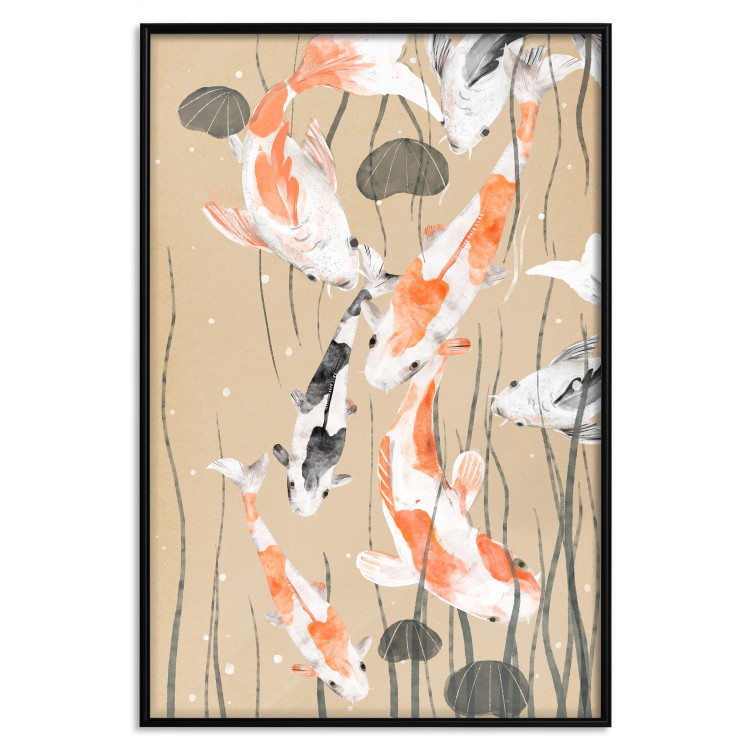 Poster Koi Carps - Floating Painted Japanese Carp Among the Seaweed 145151 additionalImage 26