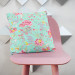Decorative Microfiber Pillow Pink floral arabesque - a colourful composition of flowers cushions 146851 additionalThumb 2