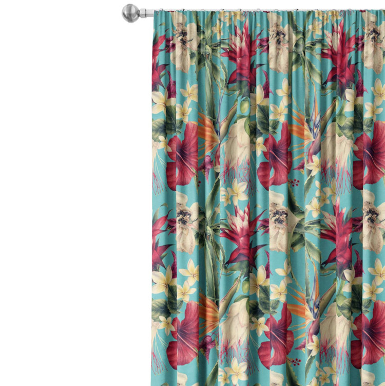 Decorative Curtain Exotic morning - a botanical composition of tropical plants 147151 additionalImage 7
