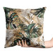 Decorative Velor Pillow Contrasting leaves - plant motif in shades of green and gold 147251 additionalThumb 2