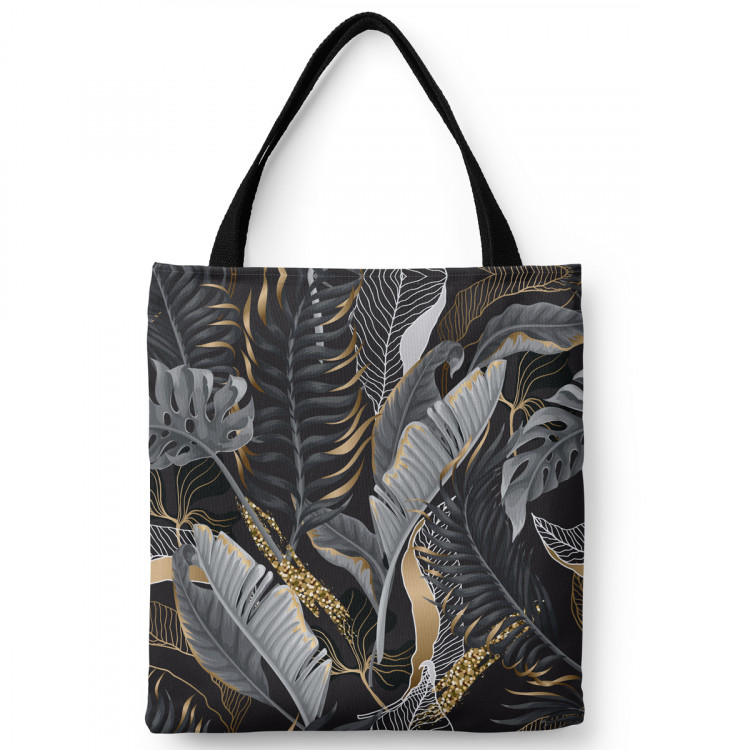 Shopping Bag The unknown face of leaves - plant theme on a dark background 147451